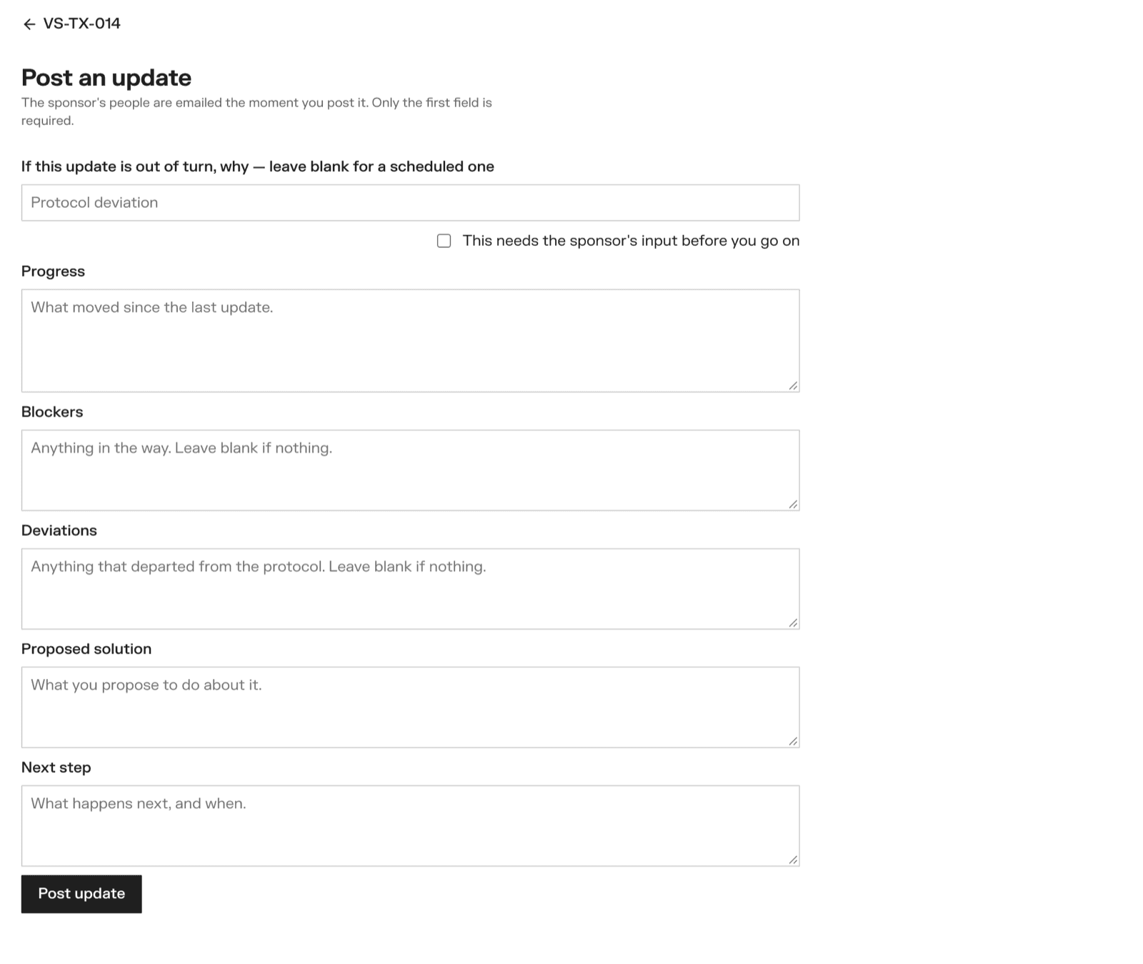 Posting an update